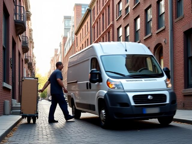 M&H delivery van in downtown Philadelphia