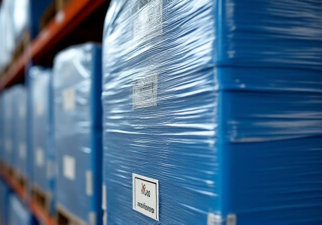 Organized storage pallets representing flexible inventory management